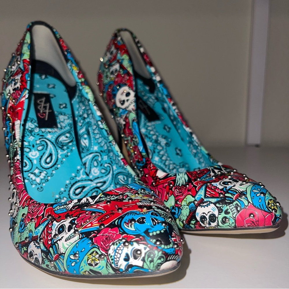 Candy skull heels